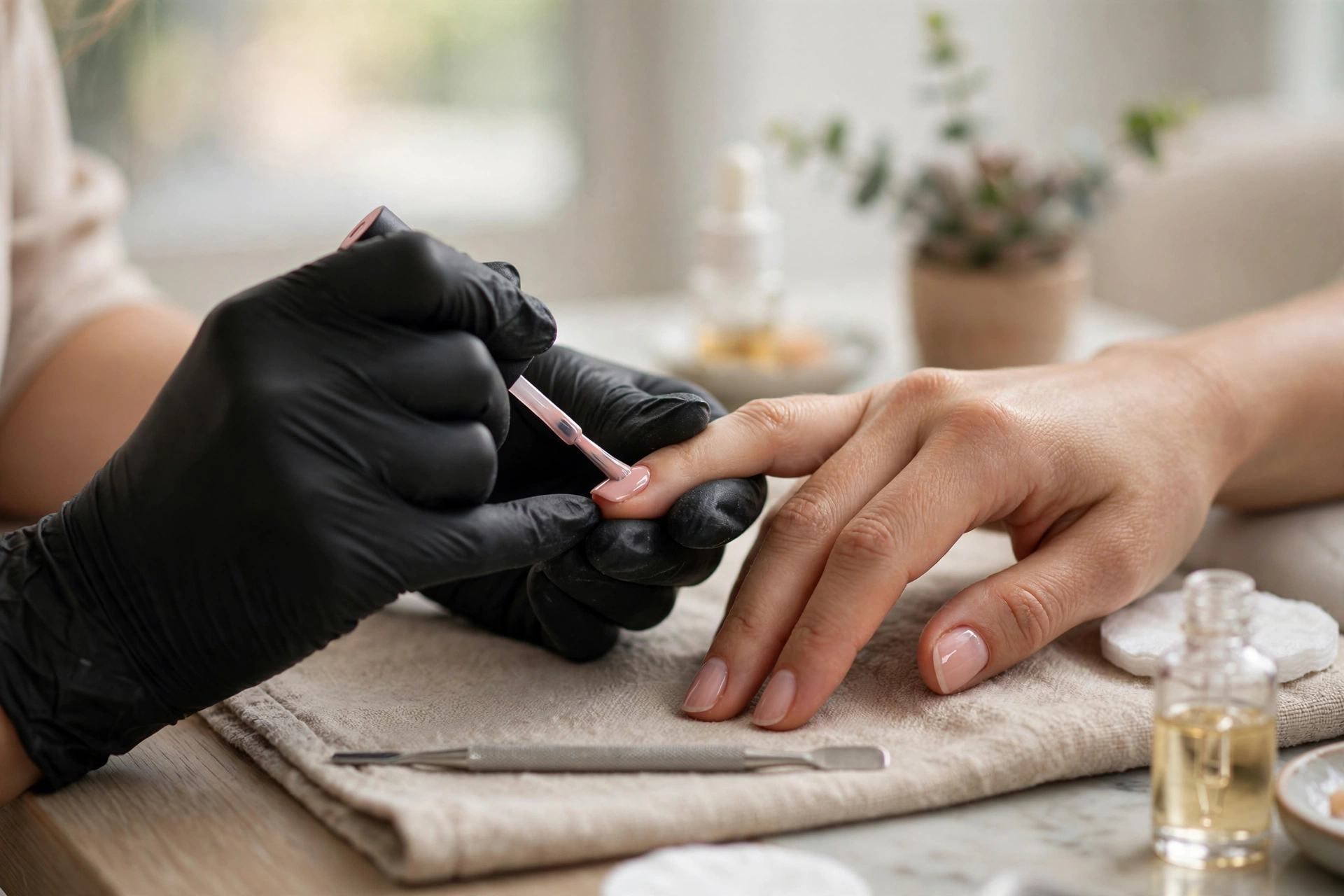 Manicure in progress (concept image)