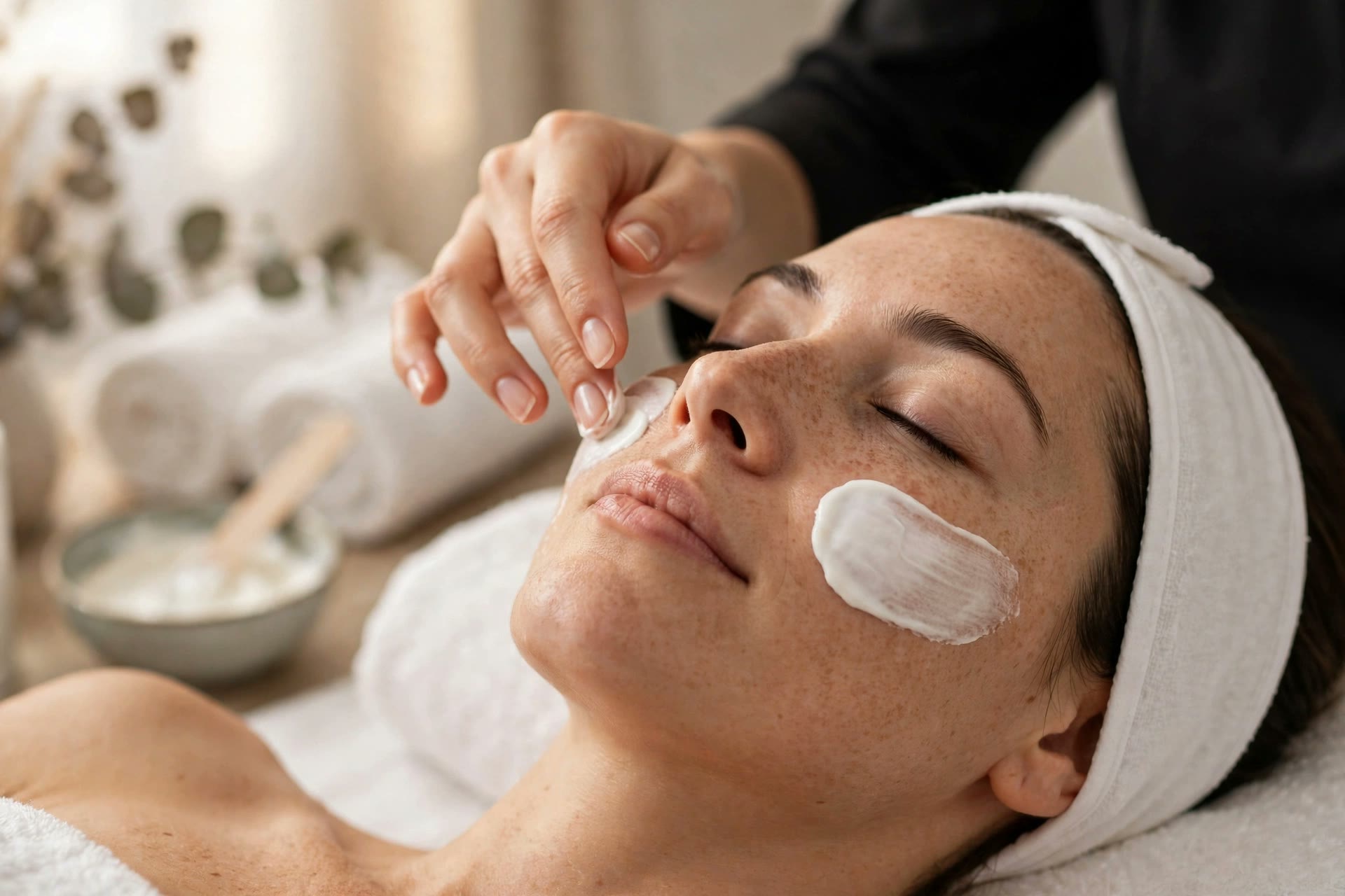Relaxing facial treatment (concept imagery)