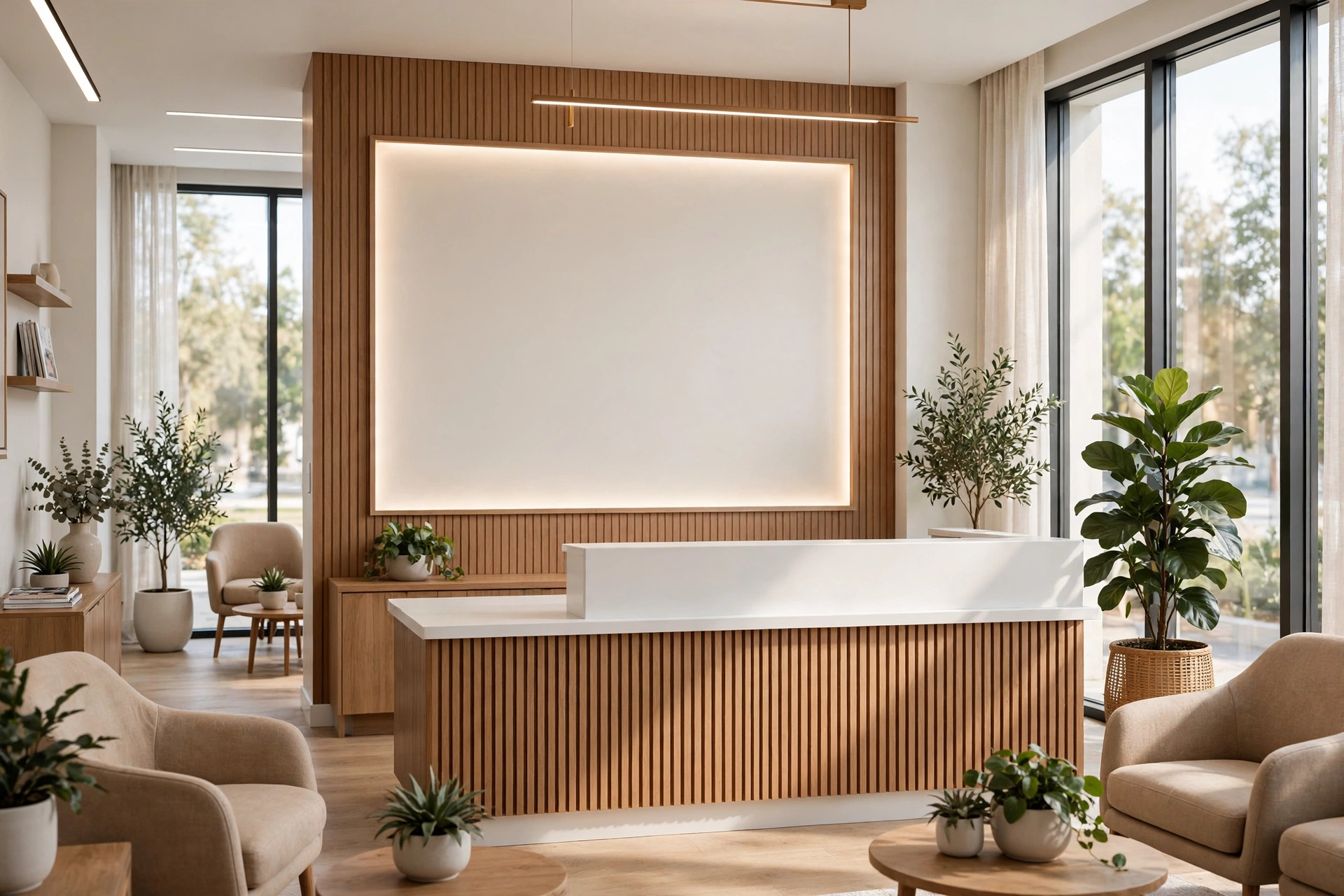 Concept image of a dental office reception area