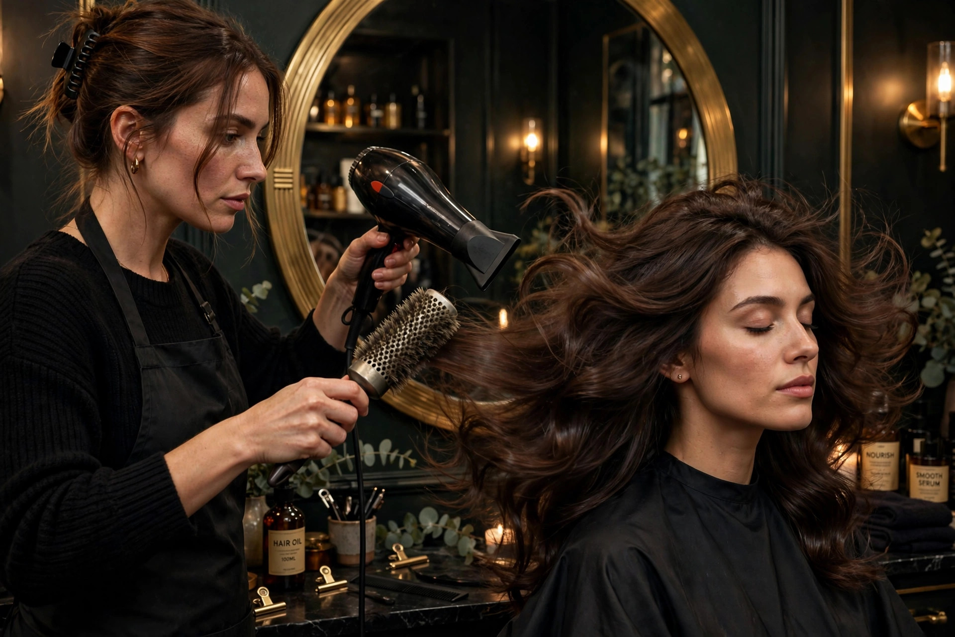 Blowout styling, concept imagery
