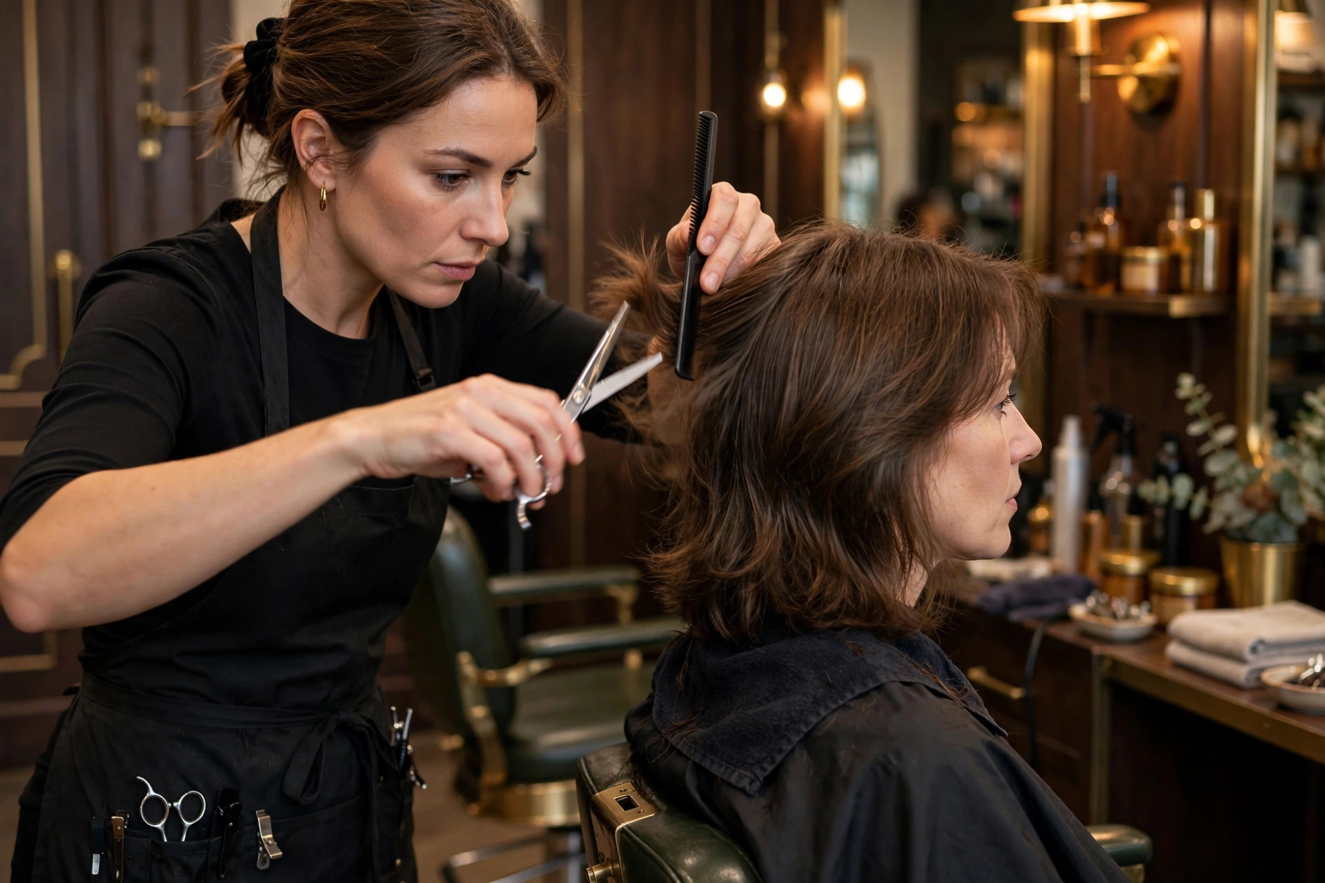 Precision haircut at Duque Salon, concept imagery