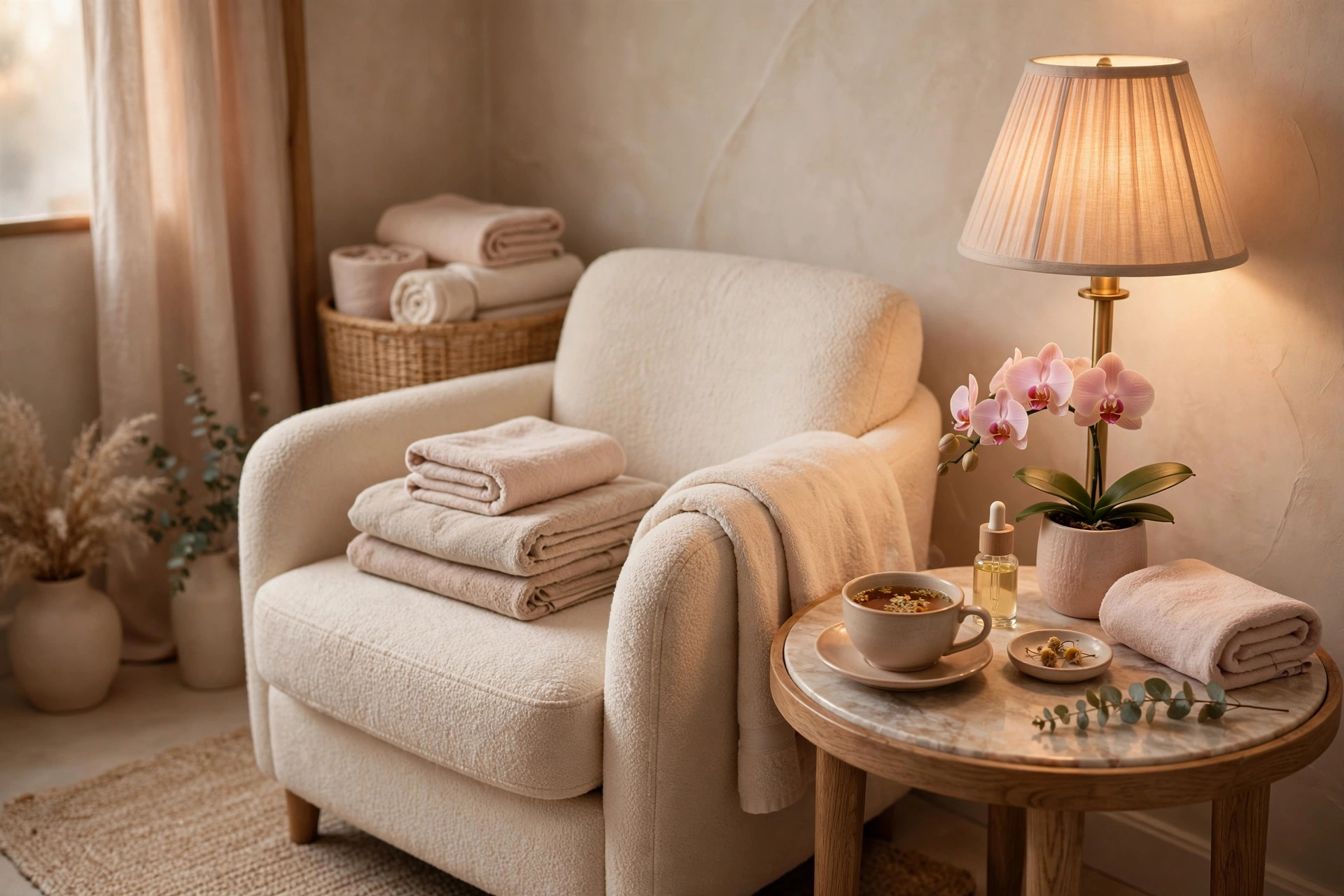 Relaxation corner of the spa